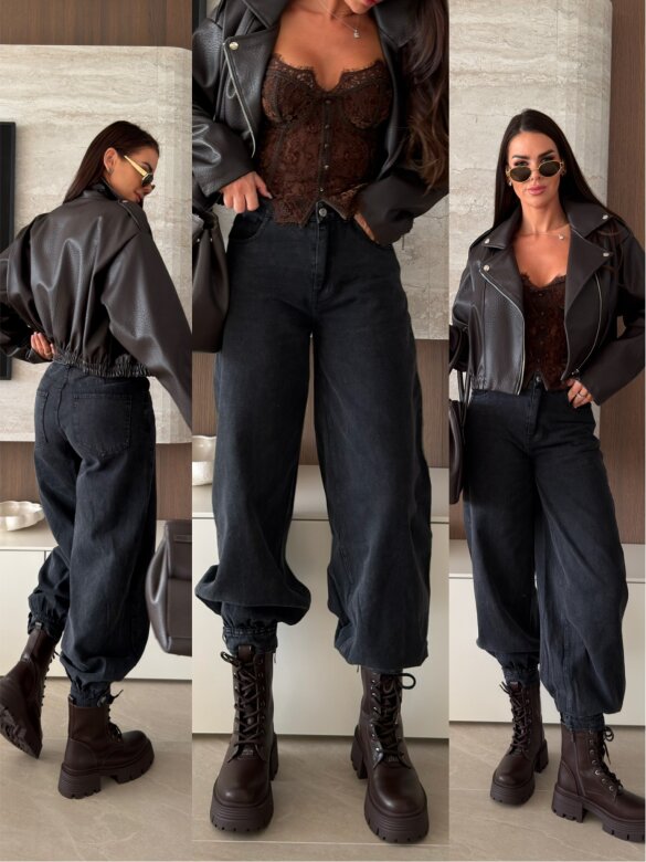 Trousers Nuego jeans balloon black