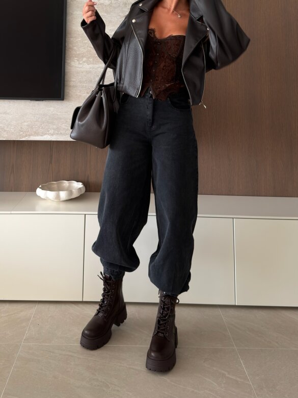 Trousers Nuego jeans balloon black