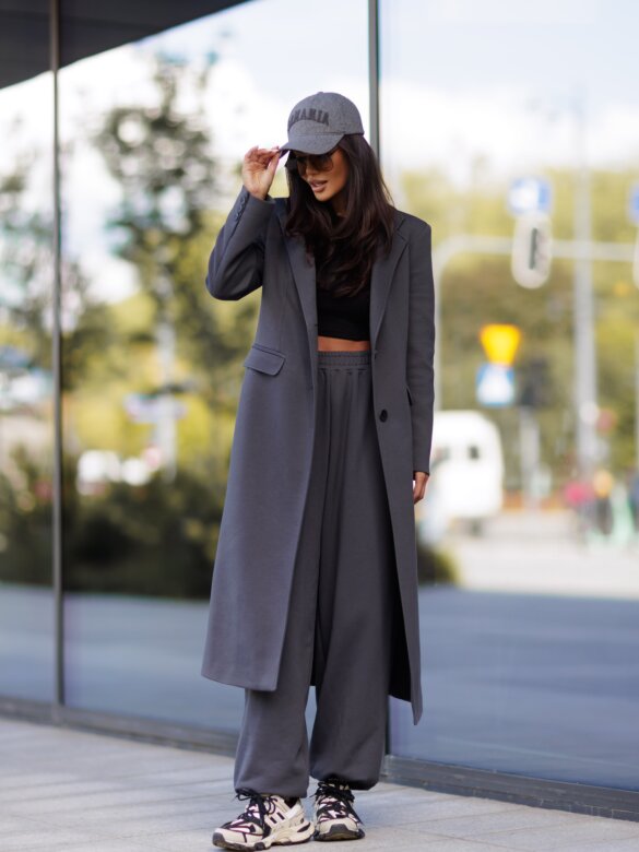 Coat Armando cotton graphite