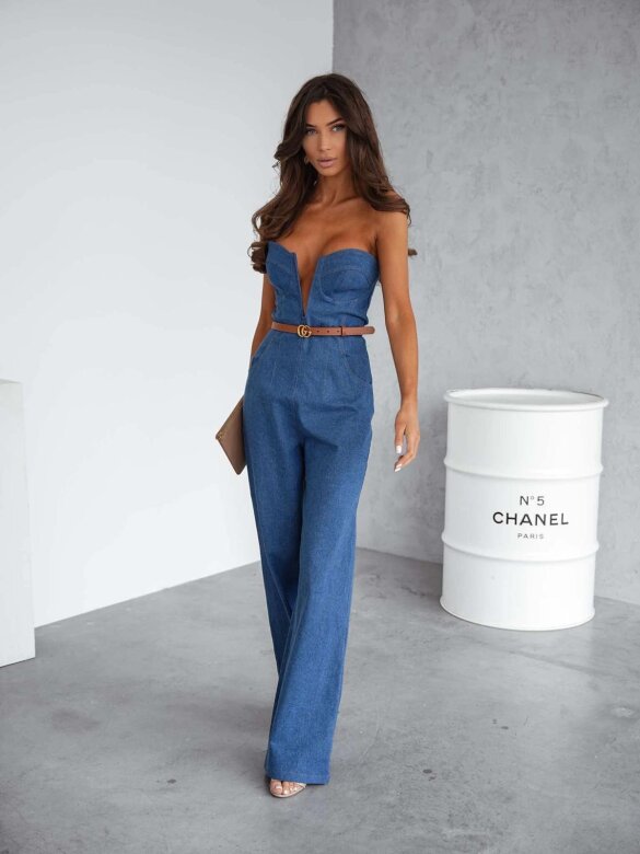 Kombinezon Perfect Choice jeans niebieski 
