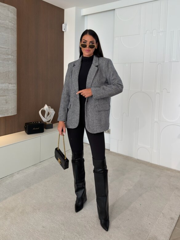 Blazer Bessena grey-navy