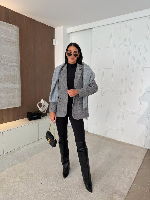 Blazer Bessena grey-navy