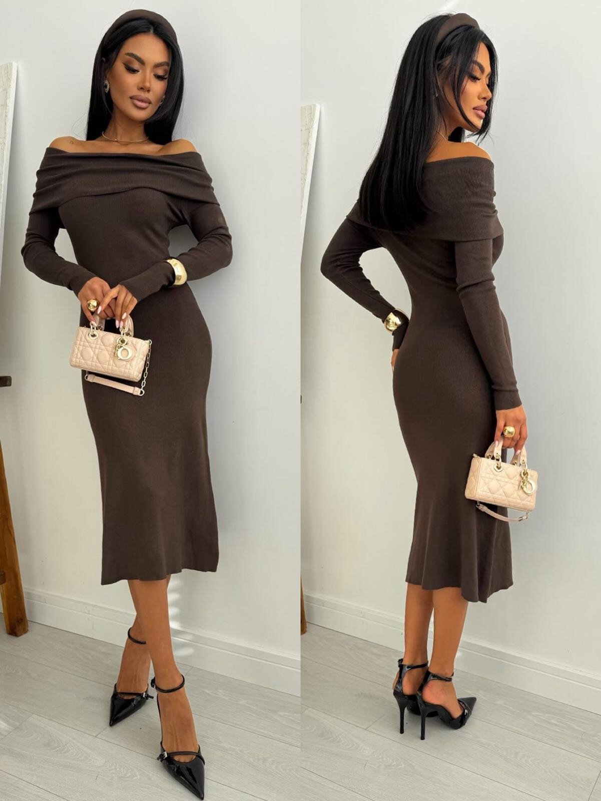 Sukienka Alissa czekoladowa