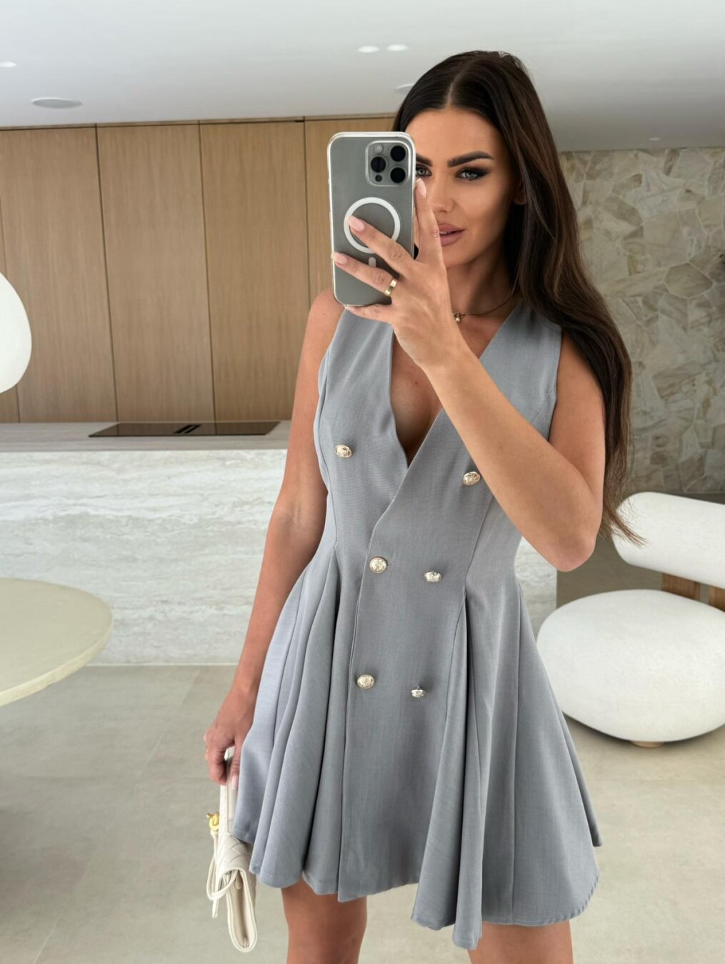 Dress Evena flared grey 4