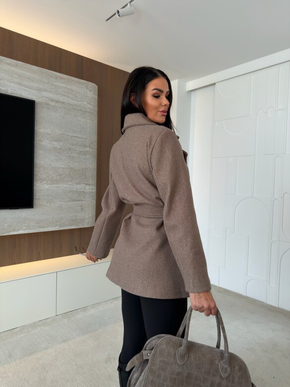 Coat Dorado with viscose mocca 