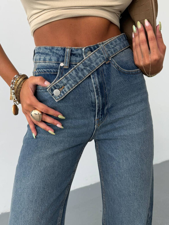 Spodnie Clifton jeans niebiesko-szare 