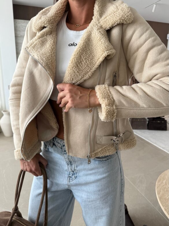 Kurtka Henrique jasnobeżowa 