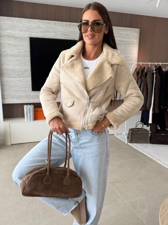 Kurtka Henrique jasnobeżowa 