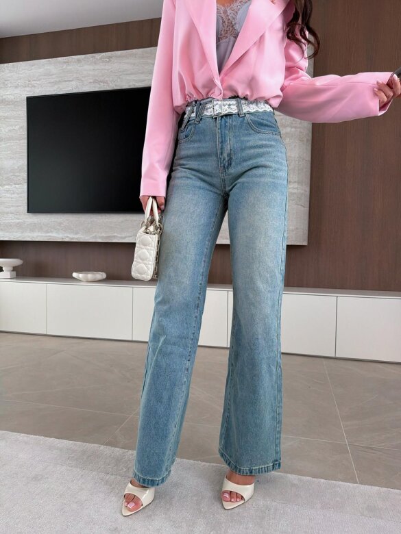 Spodnie Carmen jeans niebieskie 