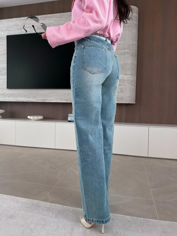 Spodnie Carmen jeans niebieskie 