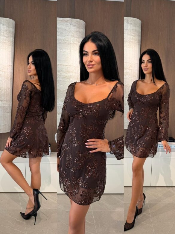 Sukienka Lunara brązowa 