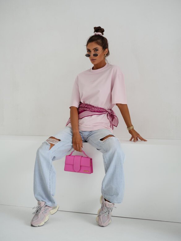 T-shirt Lorento pudrowy 