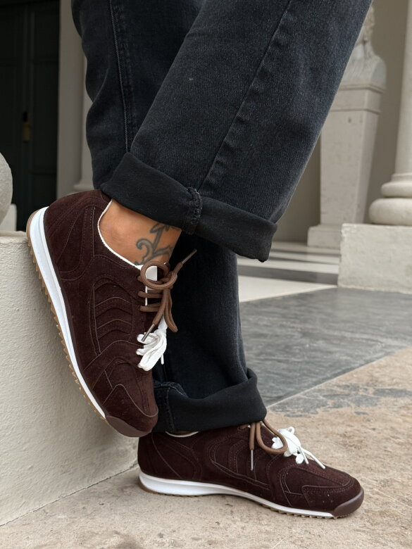 Trampki Flaneur czekoladowo-białe