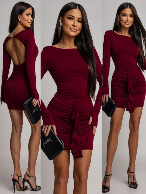 Sukienka Cavisse bordowa 