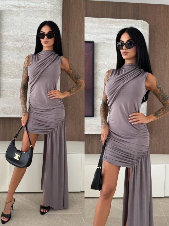 Sukienka Granny maxi latte 