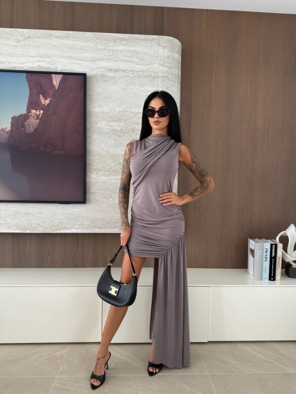 Sukienka Granny maxi latte 