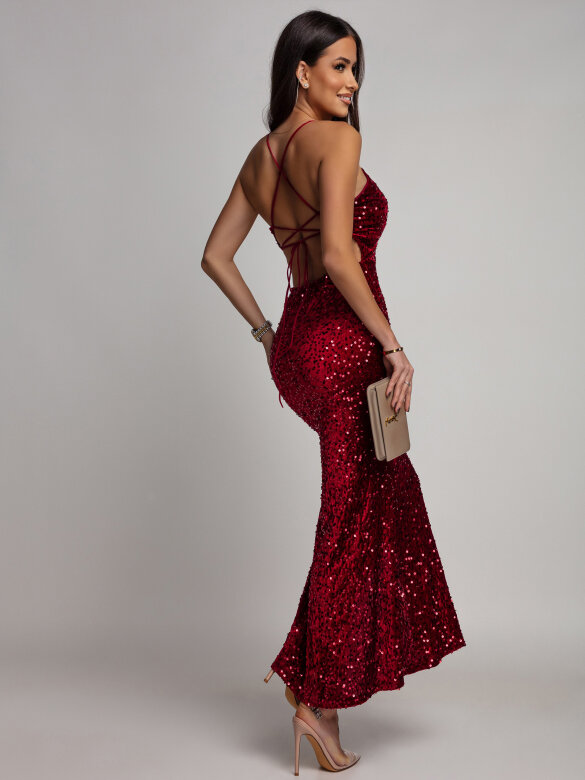 Sukienka Serenzo maxi czerwona 