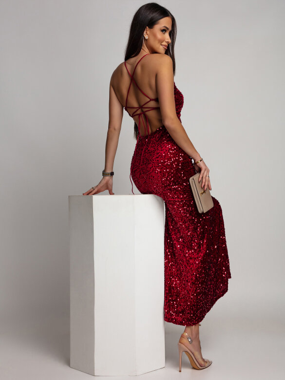 Sukienka Serenzo maxi czerwona 