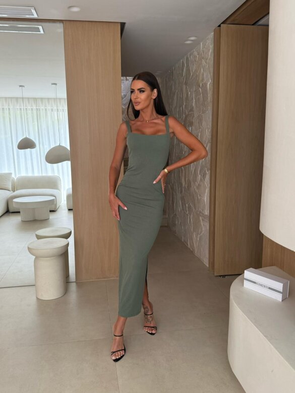 Sukienka Lentina maxi khaki 