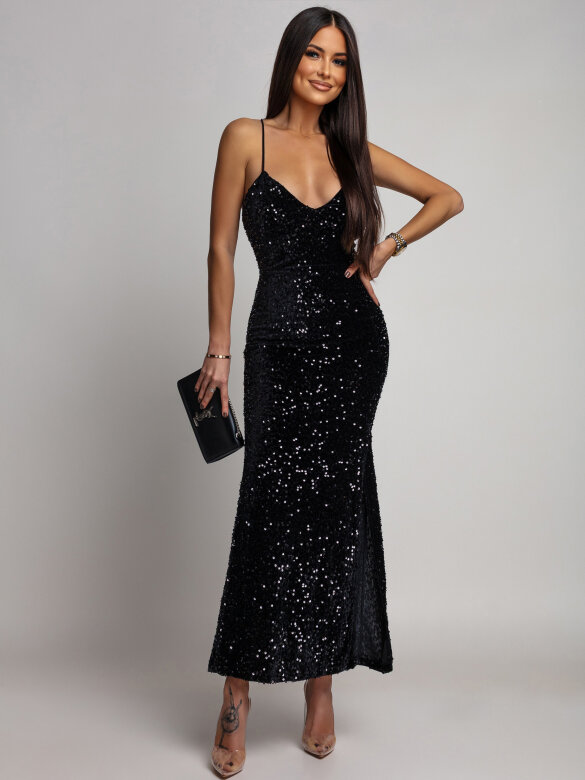 Sukienka Serenzo maxi czarna 