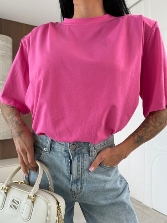 T-shirt Lestero z poduszkami różowy
