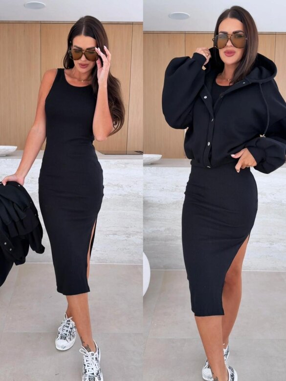 Komplet 2w1 Geno czarny 