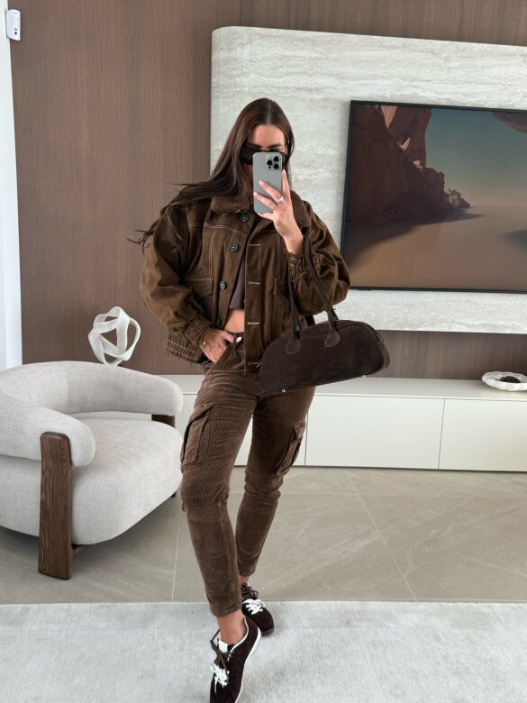 Kurtka Sylvie jeans czekoladowa 