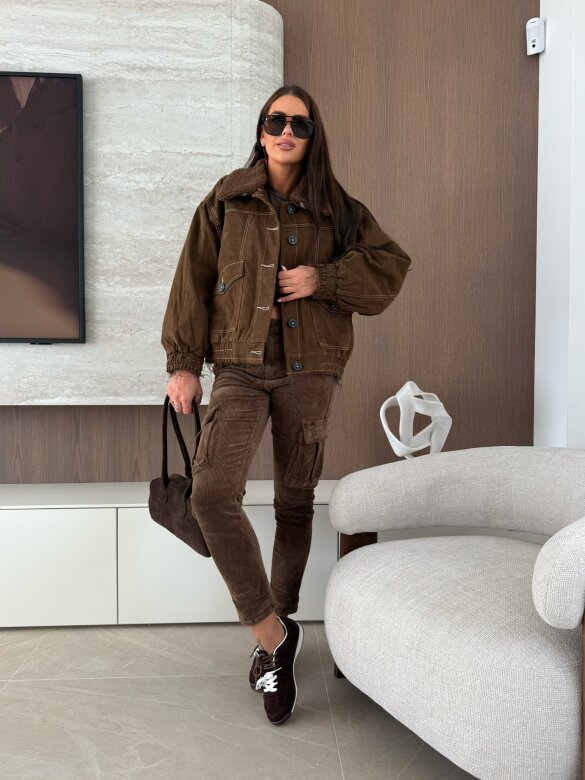 Kurtka Sylvie jeans czekoladowa 