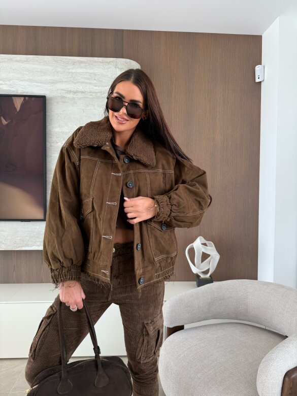 Kurtka Sylvie jeans czekoladowa 