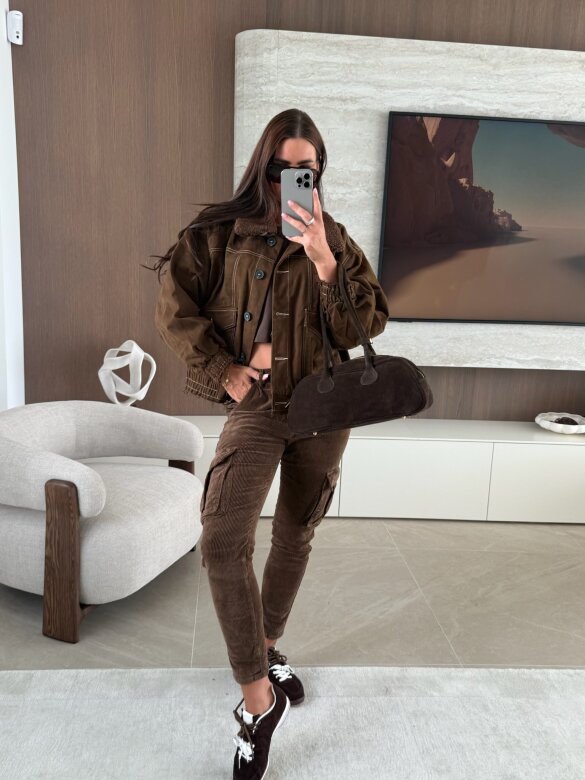 Kurtka Sylvie jeans czekoladowa 