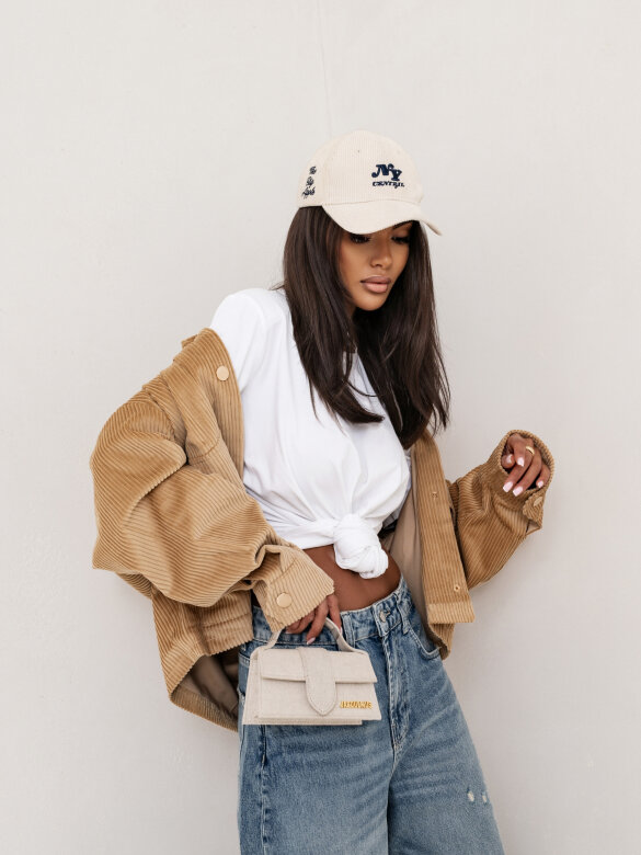 Kurtka Ginnie sztruksowa karmelowa