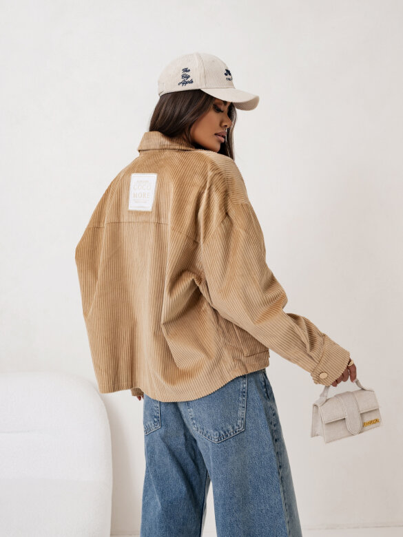 Kurtka Ginnie sztruksowa karmelowa