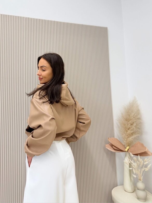 Kurtka Selina eko skóra karmelowa