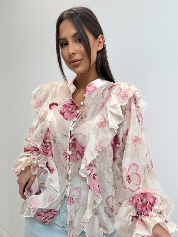 Blouse Octavia ecru-pink