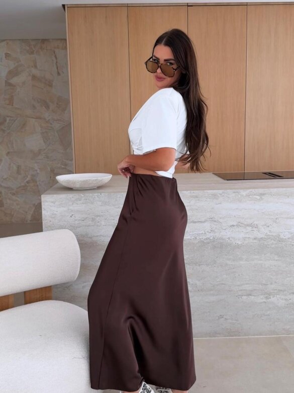 Spódnica Angela czekoladowa 