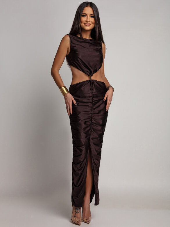 Sukienka Tessaro maxi czekoladowa 