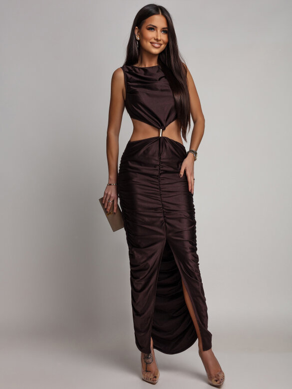 Sukienka Tessaro maxi czekoladowa 