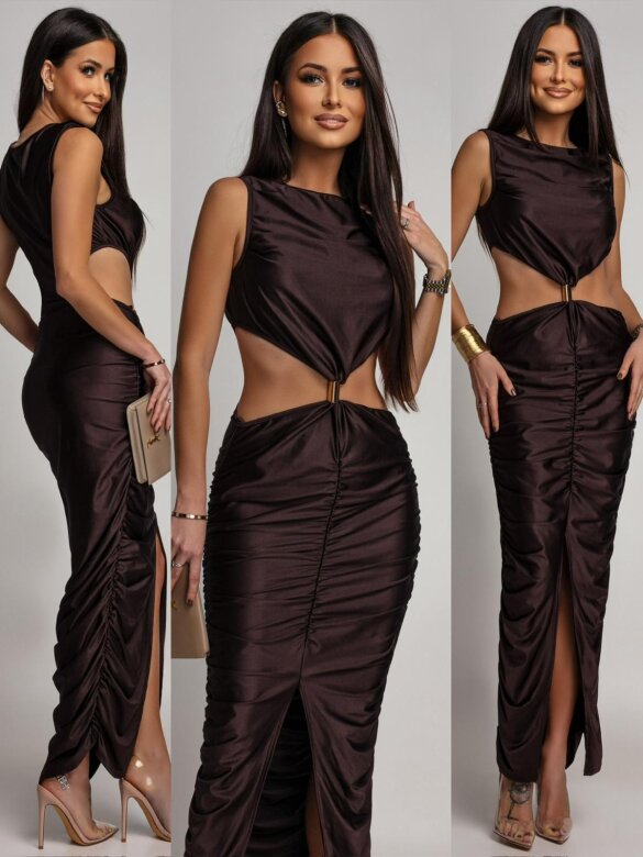 Sukienka Tessaro maxi czekoladowa 