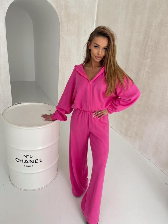 Komplet 2w1 Creft z wełną różowy