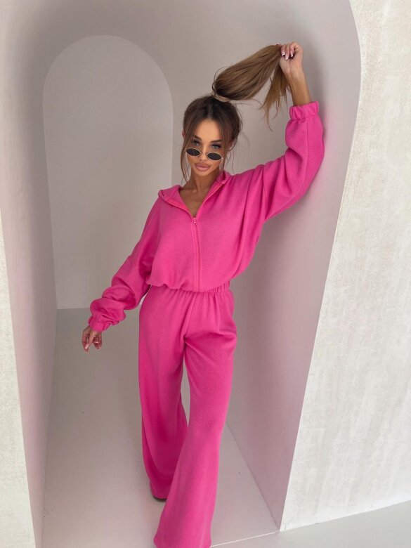 Komplet 2w1 Creft z wełną różowy