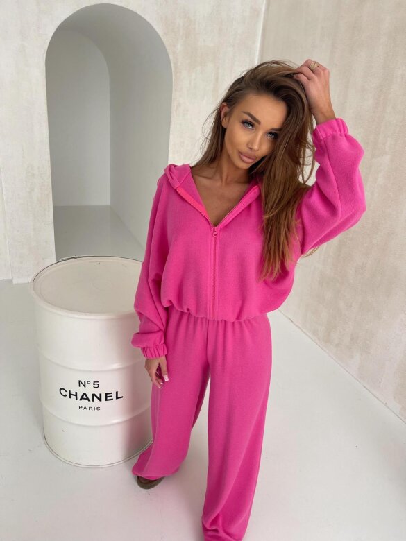 Komplet 2w1 Creft z wełną różowy