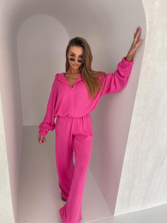 Komplet 2w1 Creft z wełną różowy