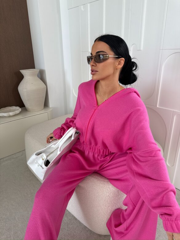 Komplet 2w1 Creft z wełną różowy