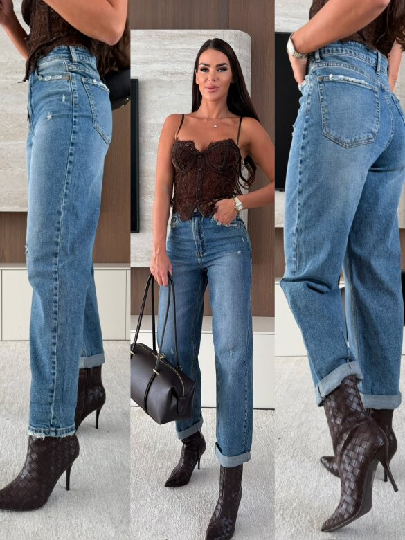 Spodnie Maletto jeans ciemnoniebieskie 