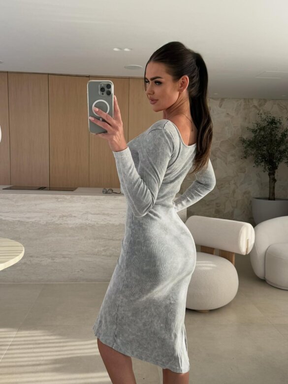 Sukienka Pam dekatyzowana szara