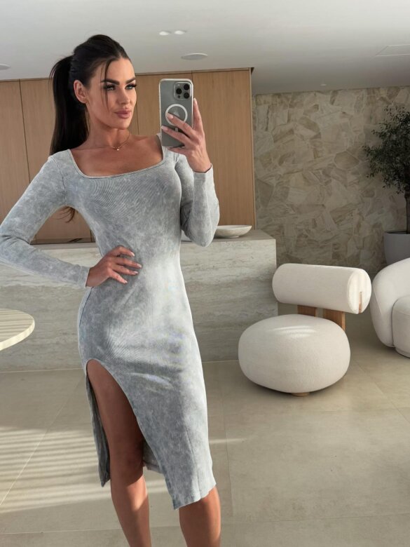 Sukienka Pam dekatyzowana szara