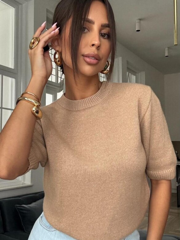 Sweter Airis karmelowy