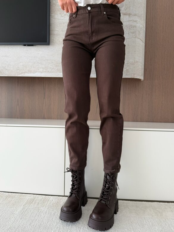 Botki Stylish czekoladowe 