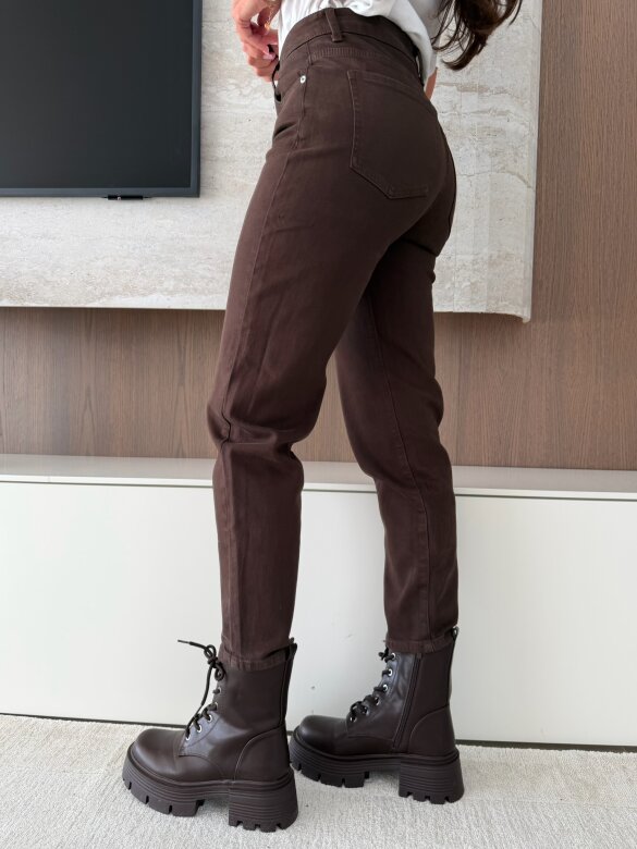 Botki Stylish czekoladowe 