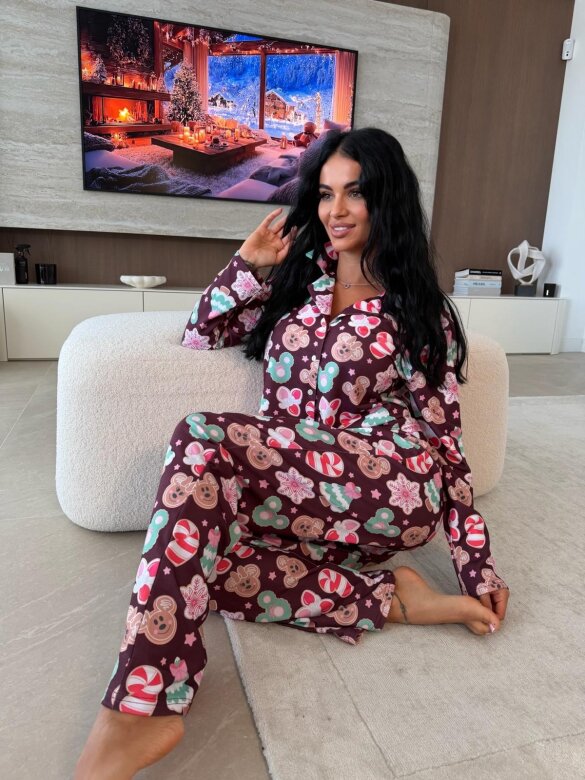 Piżama 2w1 Dream z ciasteczkami śliwkowa